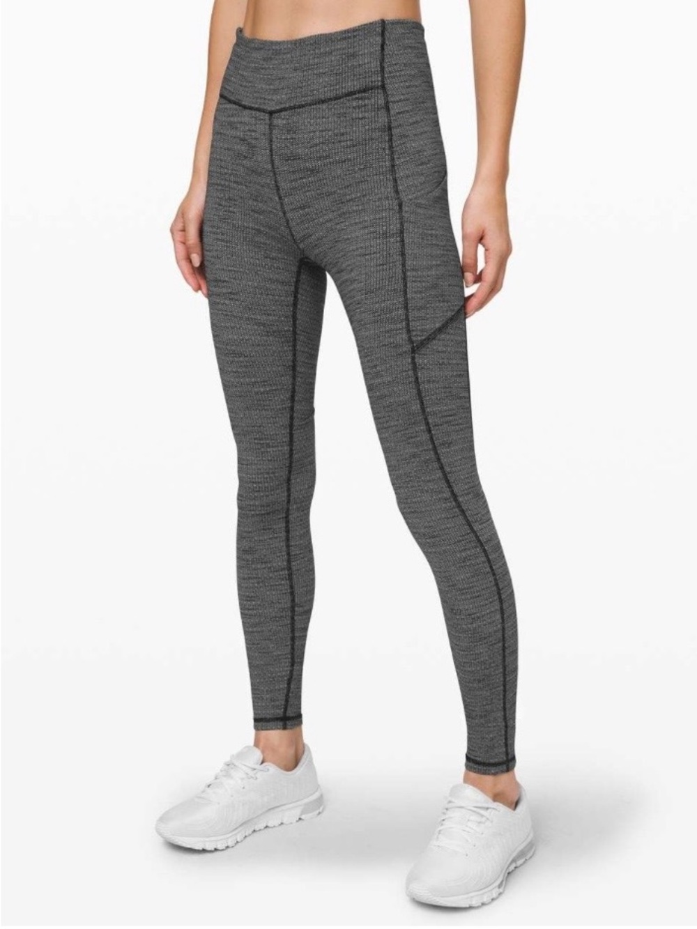 Lululemon Speed Up Tight 28" *Full-On Luxtreme Heathered Marled Gray Black